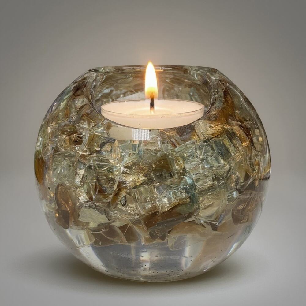 Handcrafted Resin Tea Light Holder Soulkeeper Series No. 005 - Picture 3 of 3